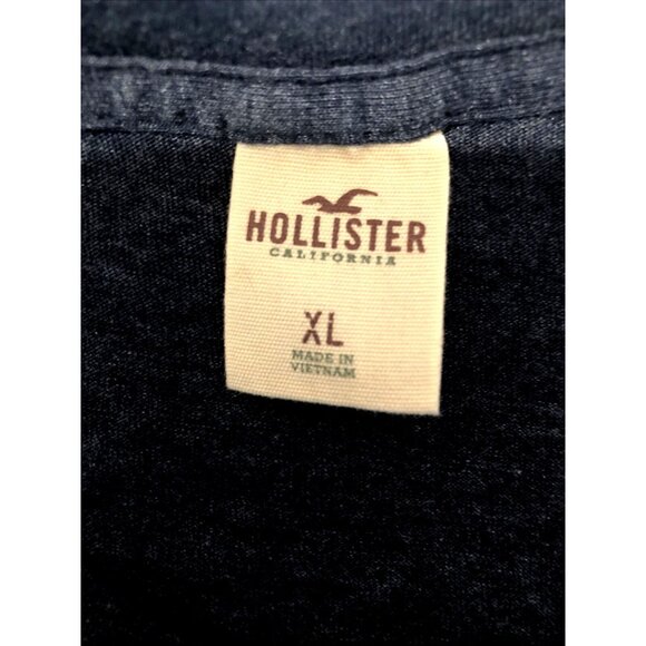 Hollister Mens Graphic Tee Shirt X-Large Soft Cotton Blend Charcoal Gray Casual - Picture 2 of 7